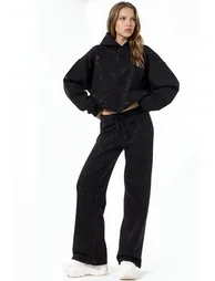 BUSEM Women's Cotton Elastane Sweatpants
