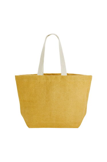 Westford Mill Washed Jute Beach Soft Touch Tote Bag - Saffron