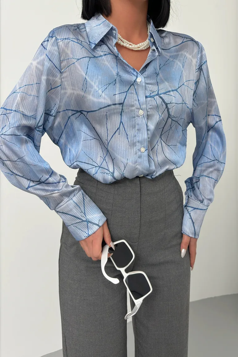 MY FASHION Abstract Printed Long Sleeve Shirt - 5