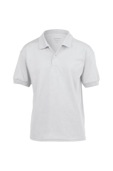 Gildan DryBlend Childrens Unisex Jersey Polo Shirt (Pack Of 2) - White