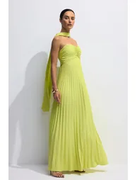 Veromca Strapless Pleated Maxi Dress - 5