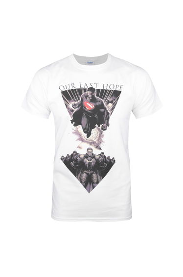 Superman Mens Our Last Hope T-Shirt - White/Black