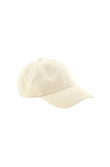 Beechfield Organic Cotton Panelled Baseball Cap - Natural