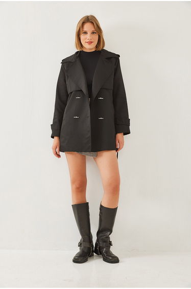 Women's Front Aller Detail Intermediate Length Trench Coat