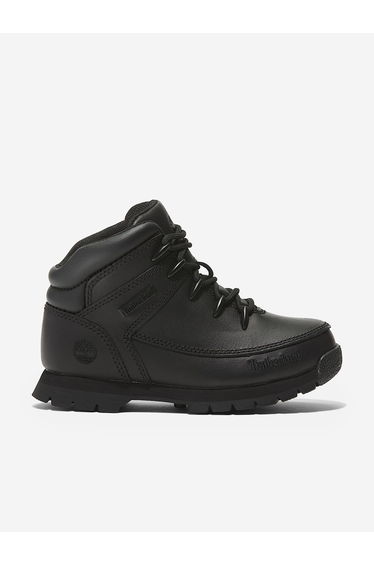 Timberland Boys Euro Sprint Mid Lace Up Boots in Black