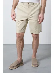 Stone Premium Cotton Linen Shorts - 1