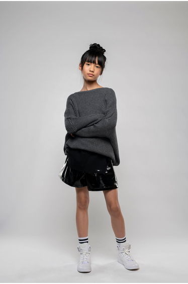 Girls Shiny Shorts in Black