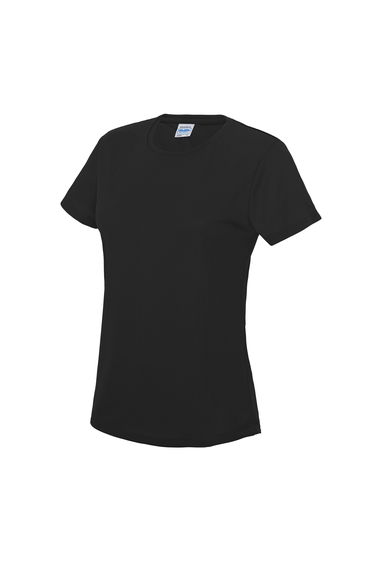 AWDis Just Cool Womens/Ladies Sports Plain T-Shirt - Jet Black