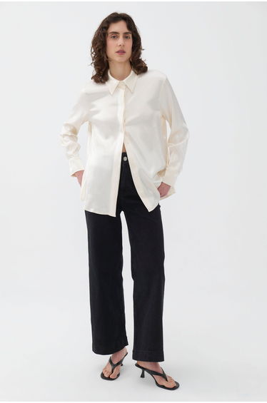 Nocturne Satin Collared Shirt