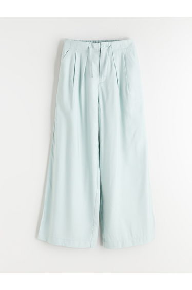Girls' Wide-Leg Pleated Trousers