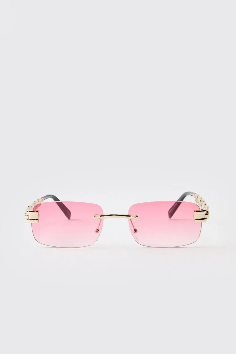 Rimless Square Sunglasses - 1