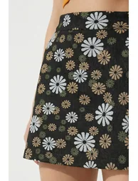 ISTANBUL High Waist Geometric A-Line Mini Skirt - 2