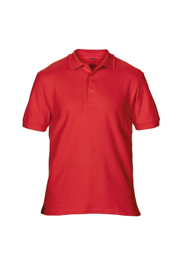 Gildan Mens Premium Cotton Sport Double Pique Polo Shirt - Red