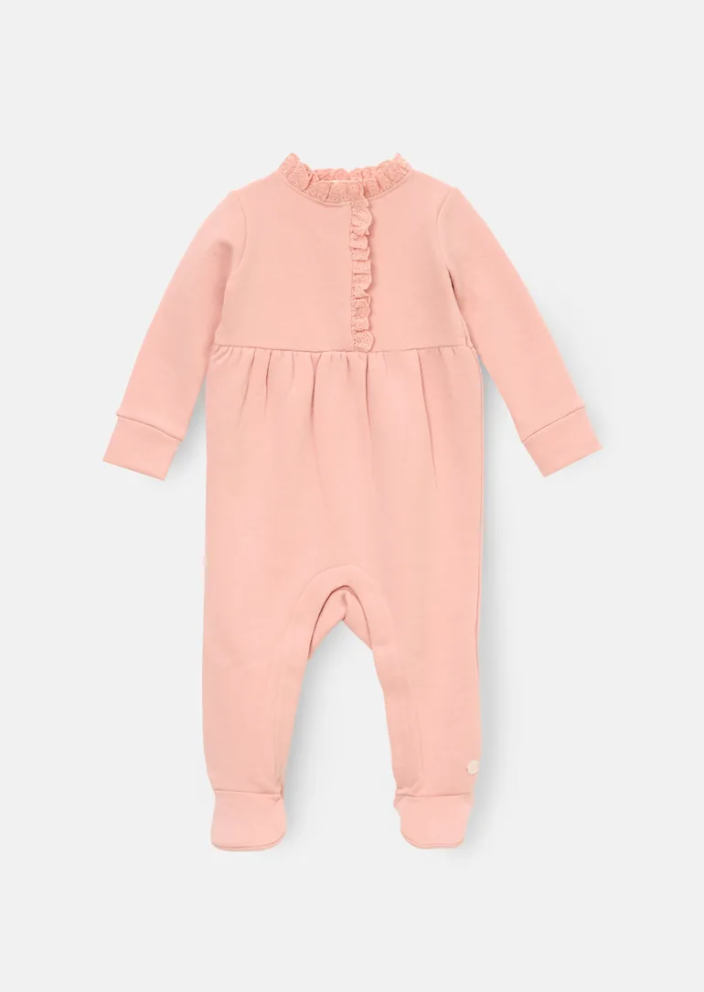 Rosa Broderie Trim Sweat Onesie - 4