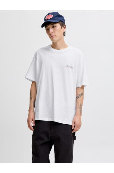 White Graphic Print Relaxed Fit T-Shirt