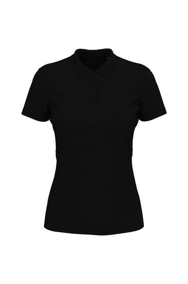 Stedman Womens/Ladies Lux Cotton Polo Shirt - Black Opal