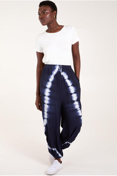 Tie Dye Ruched Harem Trouser