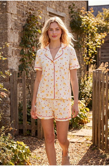 Multi-Colored Printed 30/1 Openend Single Jersey Knitted Pajama Set Thmss26Pt00060