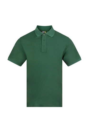 PRO RTX Mens Pro Piqué Moisture Wicking Polo Shirt - Bottle Green