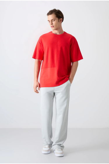 TOMMY Oversized Cotton-Blend Crew Neck T-Shirt With Pocket
