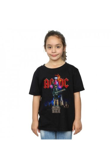 AC/DC Girls Angus NYC Cotton T-Shirt - Black