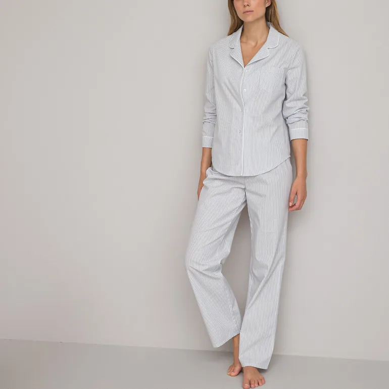 Striped Cotton Grandad Pyjamas