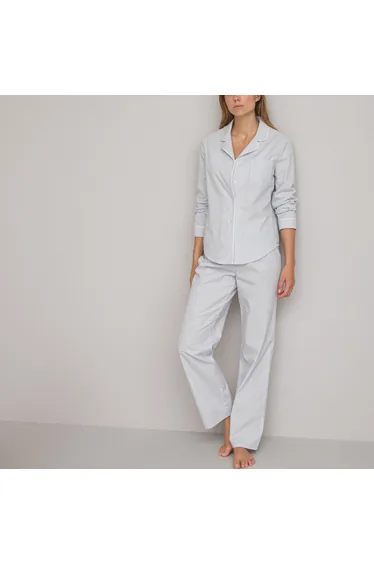 Striped Cotton Grandad Pyjamas