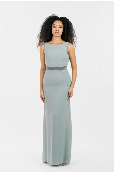 TFNC Halannah Sage Green Maxi Dress