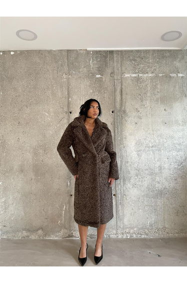 Brown Teddy-Bear Maxi-Coat