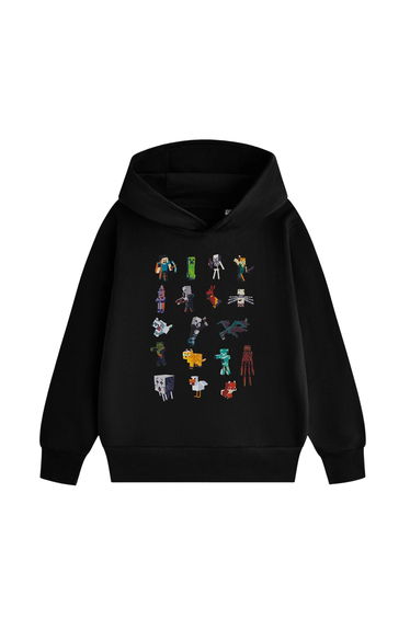 Minecraft Boys Sprites Hoodie - Black
