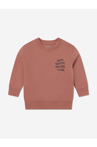 Anti Social Social Club Kids Rose Kkotch Sweatshirt in Orange