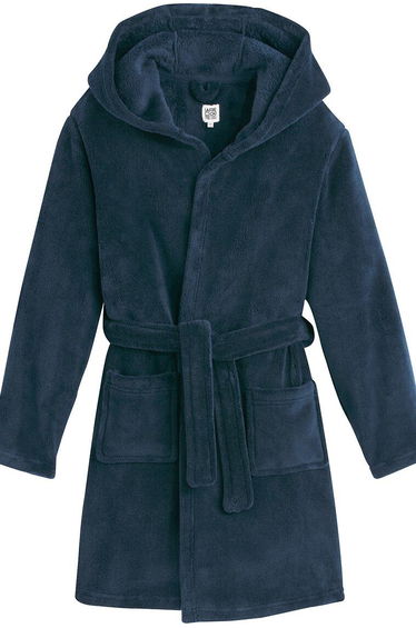 Soft Fleece Hooded Bathrobe