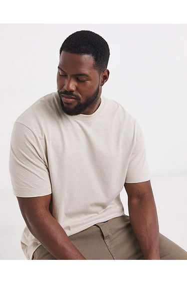 LINEN BLEND RELAXED T-SHIRT