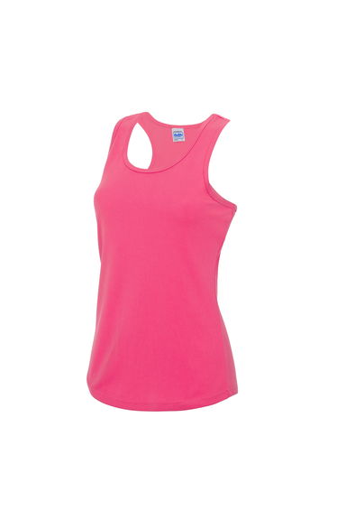 AWDis Just Cool Girlie Fit Sports Ladies Vest / Tank Top - Electric Pink