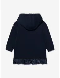 Girls Hooded Sweater Dress in Navy - 2