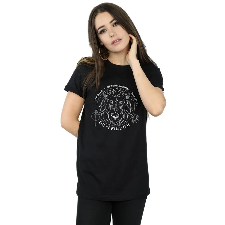 Harry Potter Womens/Ladies Gryffindor Seal Cotton Boyfriend T-Shirt