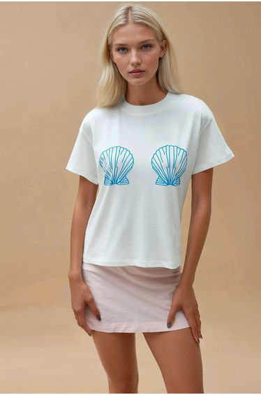 Printed Regular Fit Crew Neck 100% Cotton T-shirt