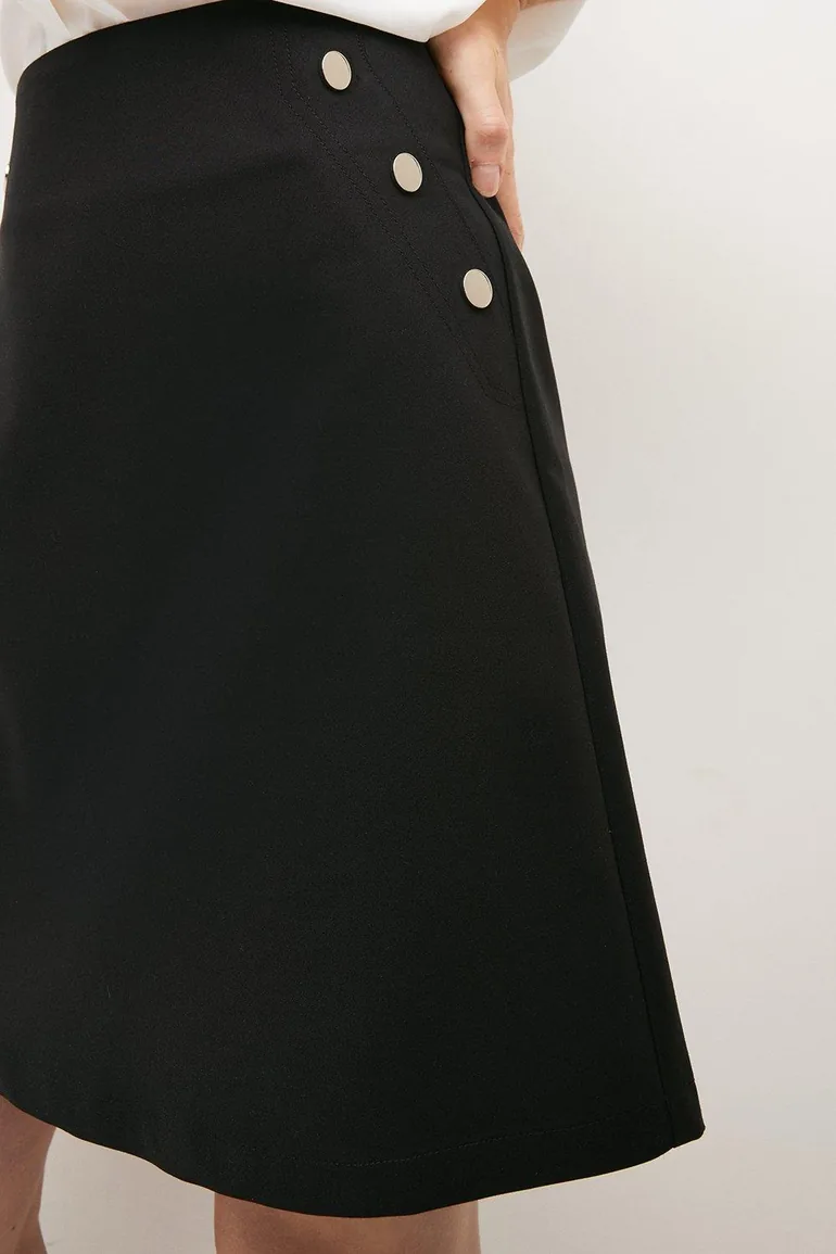 Black A-Line Mini Skirt - 1