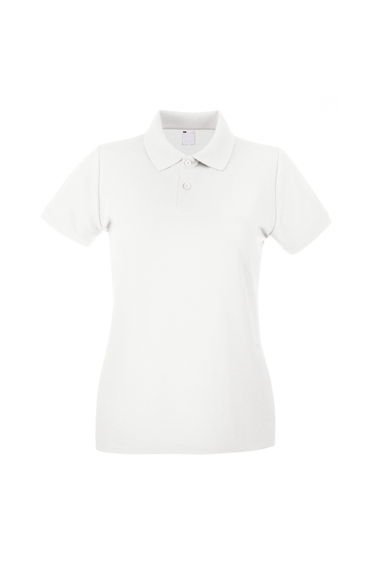 Womens/Ladies Fitted Short Sleeve Casual Polo Shirt - Snow