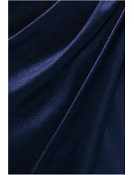Goddiva Cowl Bardot Satin Twill Maxi Dress - Navy - 4
