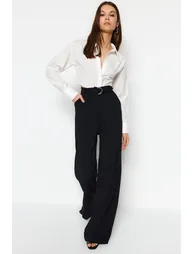 Pants - Black - Wide leg