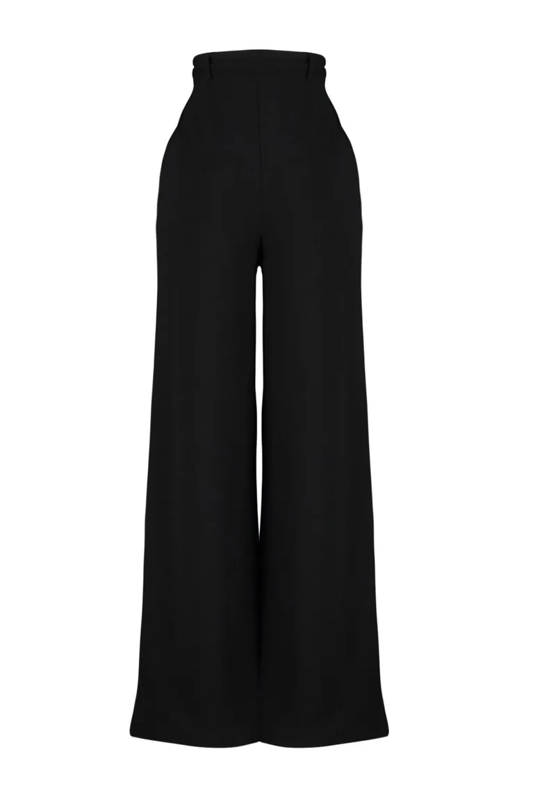 Pants - Black - Wide leg - 7