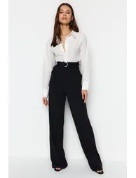 Pants - Black - Wide leg - 1