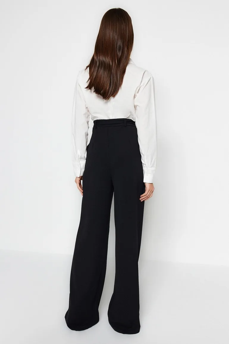 Pants - Black - Wide leg - 4