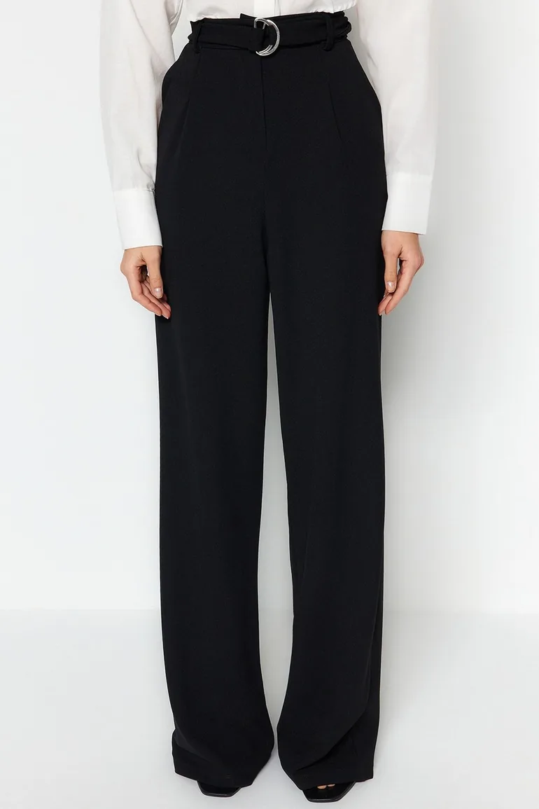Pants - Black - Wide leg - 2