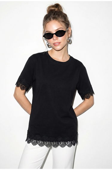 LUCCI Oversized Crew Neck Cotton T-Shirt