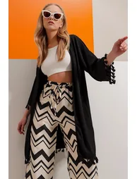 Kimono & Caftan - Black - Regular fit - 2
