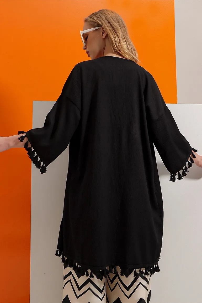 Kimono & Caftan - Black - Regular fit - 3