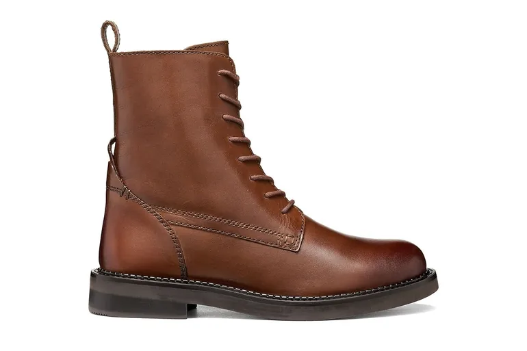 Serilda Breathable Lace-Up Leather Ankle Boots