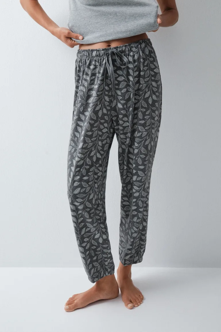 Grey cotton balloon trousers - 1